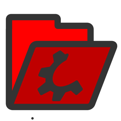 Download free wheel red folder icon